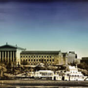 Philadelphia Museum Of Art And The Fairmount Waterworks From West River Drive Art Print