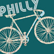 Philly Bicycle Map Art Print