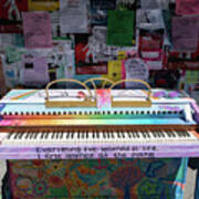 Piano At Tack Board On Sproul Plaza At The University Of California Berkeley Dsc6249 Art Print