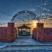 Pier At Sunset Art Print