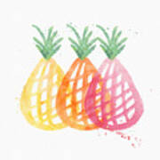Pineapple Trio Art Print
