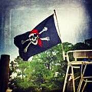 Pirate Flag #boating #msgulfcoast Art Print