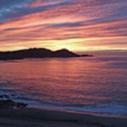 Point Lobos Red Sunset Art Print