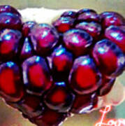 Pomegranate Heart Art Print