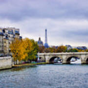 Pont Neuf View Of Eiffel Tower Art Print