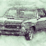 Pontiac Gto 7 - 1967 - Automotive Art - Car Posters Art Print