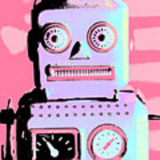 Pop Art Poster Robot Art Print