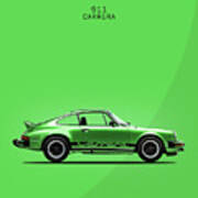 The 911 Carrera Green Art Print