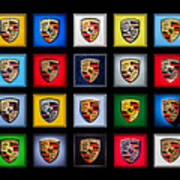 Porsche Emblems -001 Art Print