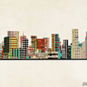 Portland Skyline Art Print