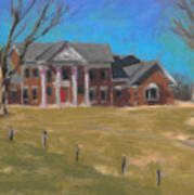 Portrait Of A Country Estate Home Art Print