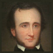 Portrait Of Poe Art Print