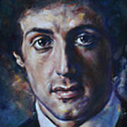 Portrait Of Sylvester Stallone Art Print