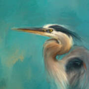 Portrait Of The Heron Art Print