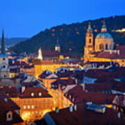 Prague At Night Art Print