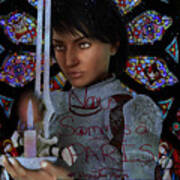 Pray For France Joan Of Arc Art Print