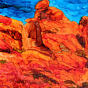 Praying Lady At Red Rock Canyon 2 Art Print