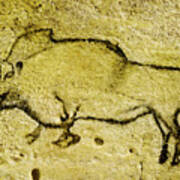 Prehistoric Bison 1- La Covaciella Art Print