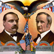 President Glover Cleveland And Vice President Thomas A Hendricks Art Print