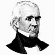 President James K. Polk Graphic Black And White Art Print