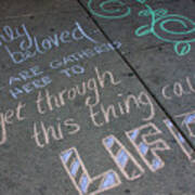 Prince Tribute Sidewalk Chalk Art Print