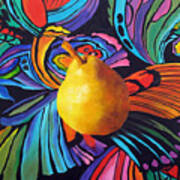 Psychedelic Pear Art Print