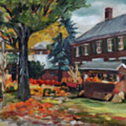 Pumpkins At Bunten Farm Plein Air Art Print