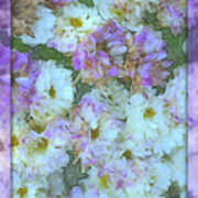 Purple And White Fantasy - Flowers Of Spring - Variation Art Print