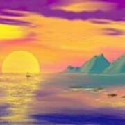Purple Haze Sunset Art Print
