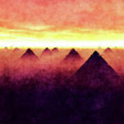 Pyramids At Sunrise Art Print