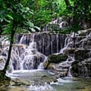 Queens Bath Falls Palenque Mexico Art Print