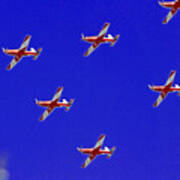 Raaf Roullettes Flying Across North Head Sydney Art Print