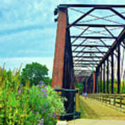 Railroad Bridge Garden Art Print