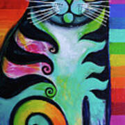 Rainbow Kitty 2 Art Print
