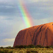 Rainbow On Uluru 2 Art Print