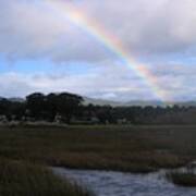 Rainbow Over Carmel Wetlands Art Print