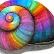 Rainbow Shell Art Print