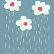 Raining Flowery Clouds Art Print