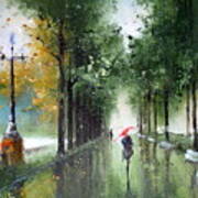 Rainy Autumn Art Print