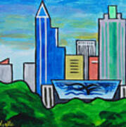 Raleigh Skyline 3 Art Print