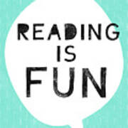 Reading Is Fun- Art By Linda Woods Art Print