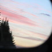Rear View Sunset Sky Art Print