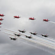 Red Arrows With The Thunderbirds Art Print
