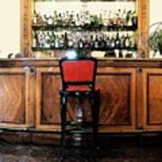 Red Chair At Bar, Viareggio Art Print