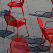 Red Chairs Art Print