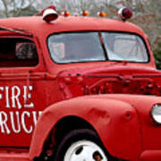 Red Fire Truck Art Print