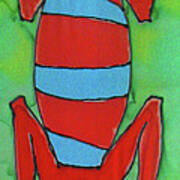 Red Gecko Art Print