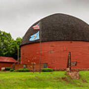 Red Round Barn On Route 66 Art Print