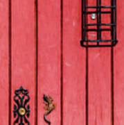 Red Speakeasy Door Art Print