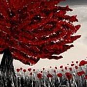 Red Tree Art Print